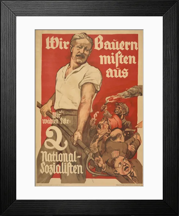 Framed Print : Nazi Party poster for the German Reichstag elections 1932