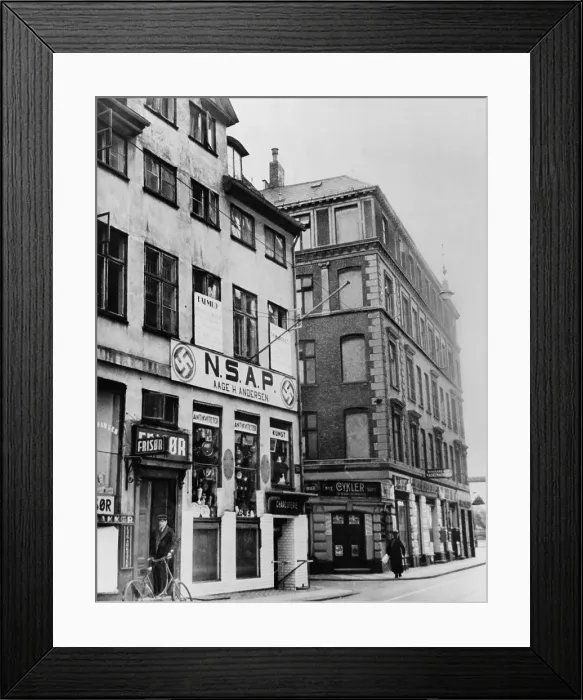Framed Print : Nazi headquarters in Copenhagen during the World War 2, German Occupation, 1940. (BSLOC_2013_11_52)