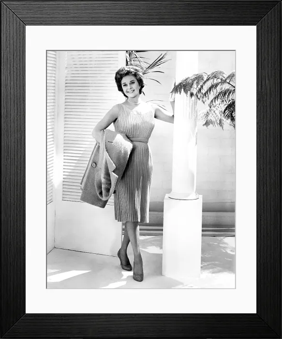 Framed Print : BACK STREET, Susan Hayward, in a dress by Jean Louis, 1961