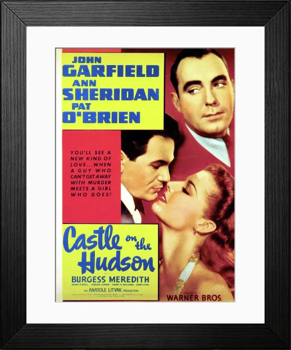 Framed Print : CASTLE ON THE HUDSON, US poster art, Pat O'Brien, John Garfield, Ann Sheridan, 1940 Framed Print : CASTLE ON THE HUDSON, US poster art, Pat O'Brien, John Garfield, Ann Sheridan, 1940