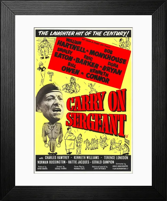 Framed Print : CARRY ON SERGEANT, British poster, William Hartnell, 1957