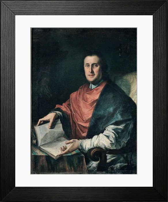 Framed Print : Ghedini Giuseppe Antonio, Portrait of Girolamo Baruffaldi, 1736, 18th Century, oil on canvas, Italy, Emilia Romagna, Ferrara, National Gallery of Art