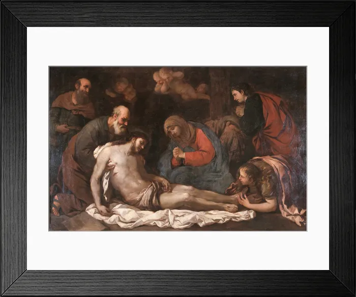 Framed Print : Deposition, by Luca Giordano, 1650 about, 17th Century, oil on canvas, cm 186 x 294 - Italy, Emilia Romagna, Bologna, National Picture Gallery. From the Zambeccari Collection Framed Print : Deposition, by Luca Giordano, 1650 about, 17th Century, oil on canvas, cm 186 x 294 - Italy, Emilia Romagna, Bologna, National Picture Gallery. From the Zambeccari Collection