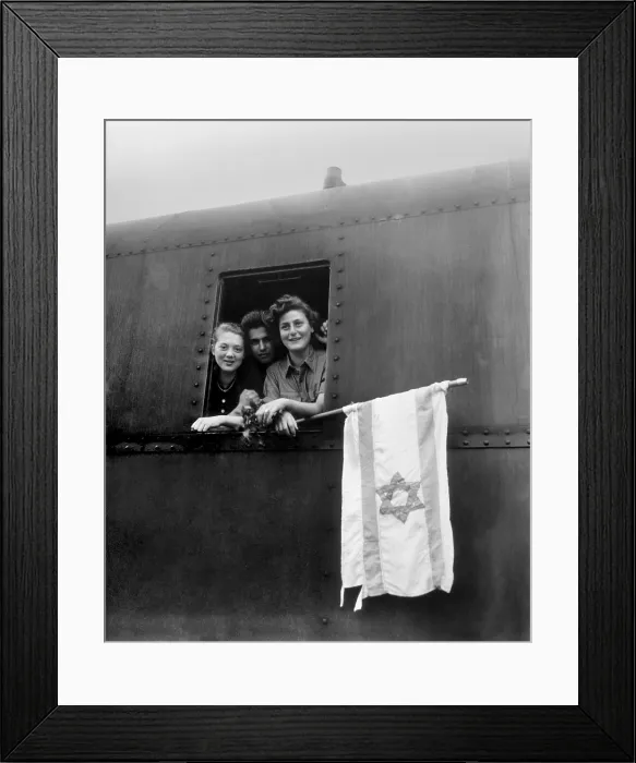 Framed Print : Orphaned Jewish teens are on their way to Palestine after release from Buchenwald Framed Print : Orphaned Jewish teens are on their way to Palestine after release from Buchenwald