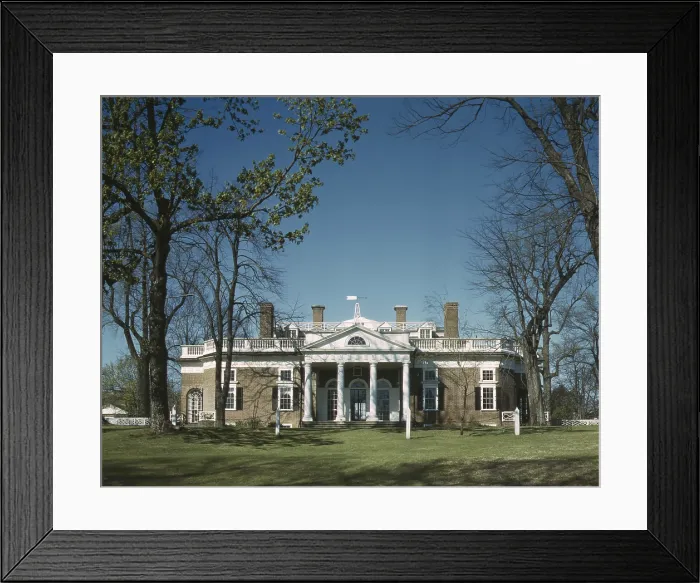 Framed Print : Monticello home of Thomas Jefferson Charlottesville Virginia. 1943 photo by John Collier Framed Print : Monticello home of Thomas Jefferson Charlottesville Virginia. 1943 photo by John Collier