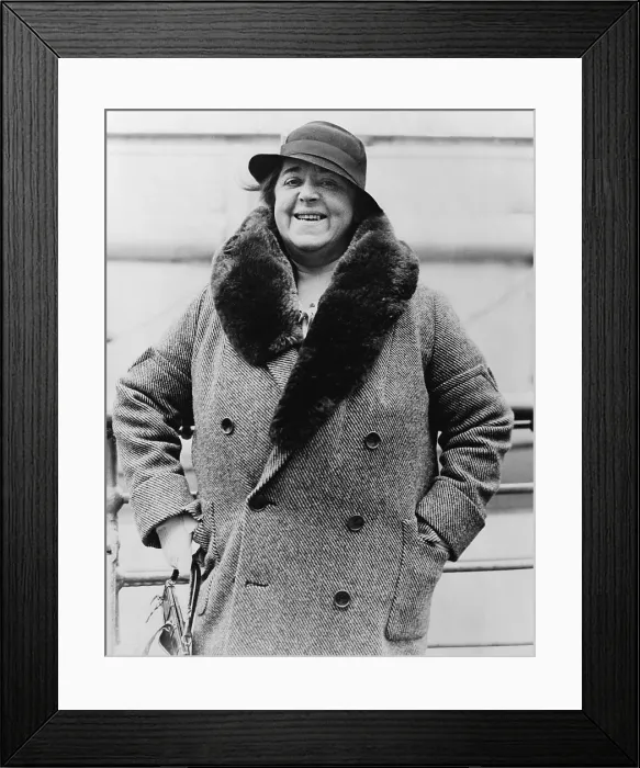 Framed Print : Elsa Maxwell, American gossip columnist and professional hostess in 1933. She appeared as herself in STAGE DOOR CANTEEN, 1943, and RHAPSODY IN BLUE, 1945
