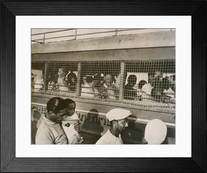Framed Print : Jewish bus traveling between villages in Palestine. Its windows are screened to protect against rocks or others missiles thrown at the bus. Sept. 15, 1937 (BSLOC_2013_9_204) Framed Print : Jewish bus traveling between villages in Palestine. Its windows are screened to protect against rocks or others missiles thrown at the bus. Sept. 15, 1937 (BSLOC_2013_9_204)