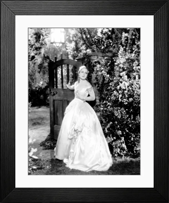 Framed Print : SMILIN THROUGH, Norma Shearer, in a gown by Adrian, 1932