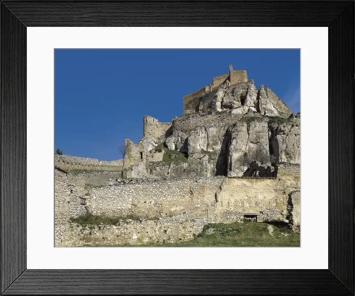 Framed Print : SPAIN. VALENCIAN COMMUNITY. CASTELLON. Morella. Remains of the medieval castle (14th c.) on Mount Garumba. - J. Bedmar / Iberfoto / Everett Collection (544896)**US SALES ONLY** Framed Print : SPAIN. VALENCIAN COMMUNITY. CASTELLON. Morella. Remains of the medieval castle (14th c.) on Mount Garumba. - J. Bedmar / Iberfoto / Everett Collection (544896)**US SALES ONLY**