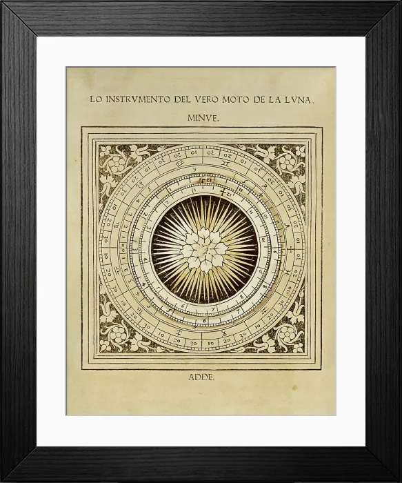 Framed Print : Regiomontanus (1436 - 1476). German astronomer and mathematician. 'Calendarium', 1472. Venetian edition from 1476
