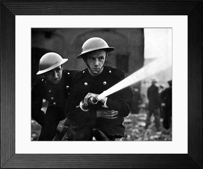 Framed Print : Firemen training in a combined war exercise over in greater London in 1939. (BSLOC_2013_11_79)