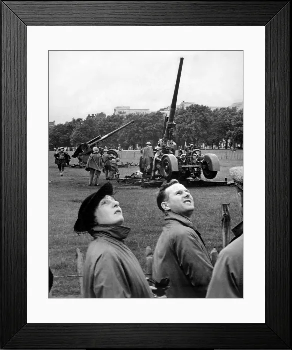 Framed Print : Air defense exercises in London in August 1939, the month before World War 2 began