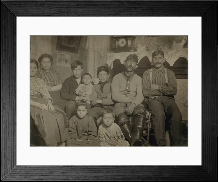 Framed Print : Adolescents, John and Manuel Sousa (center left) both worked as cotton mill cleaners Framed Print : Adolescents, John and Manuel Sousa (center left) both worked as cotton mill cleaners