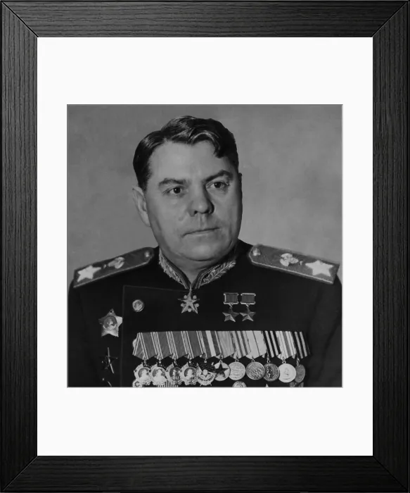 Framed Print : Soviet General Alexander M. Vasilevsky, Deputy Minister of Armed Forces of USSR