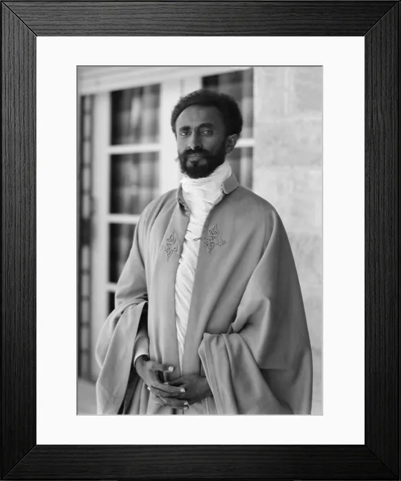 Framed Print : Ras Tafari, later Emperor Haile Selassie of Ethiopia. 1924 photo taken during his travel in the Mideast and Europe