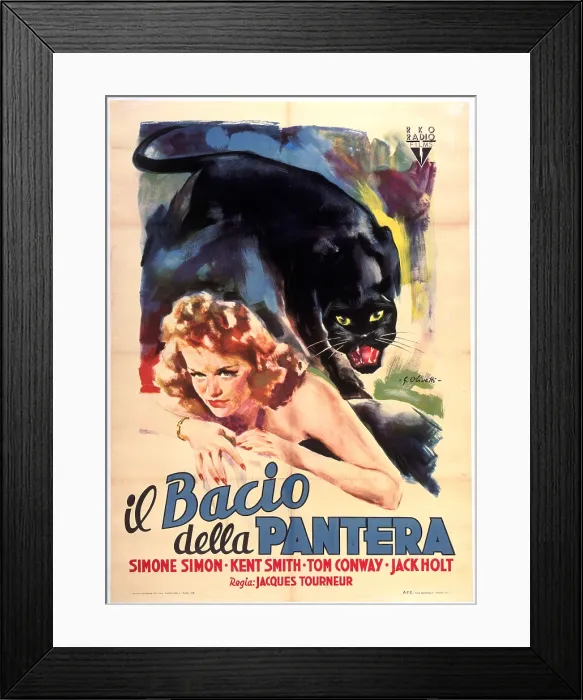 Framed Print : CAT PEOPLE, Simone Simon, 1942 Framed Print : CAT PEOPLE, Simone Simon, 1942