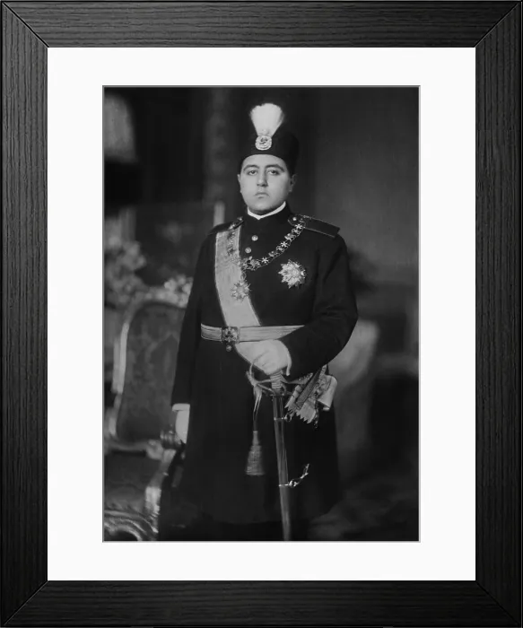 Framed Print : Ahmad Shah Qajar, the last Shah of the Qajar Dynasty that ruled Iran from 1796 to 1925 (BSLOC_2017_1_118)