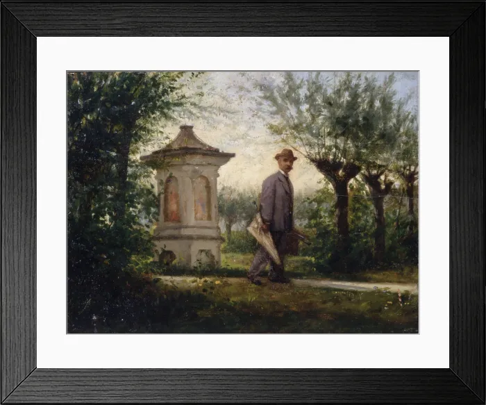 Framed Print : Painter Stratta (Il pittore Stratta), by Demetrio Cosola, 1870 - 1895, 19th Century, oil on board - Private collection. Whole artwork view Framed Print : Painter Stratta (Il pittore Stratta), by Demetrio Cosola, 1870 - 1895, 19th Century, oil on board - Private collection. Whole artwork view