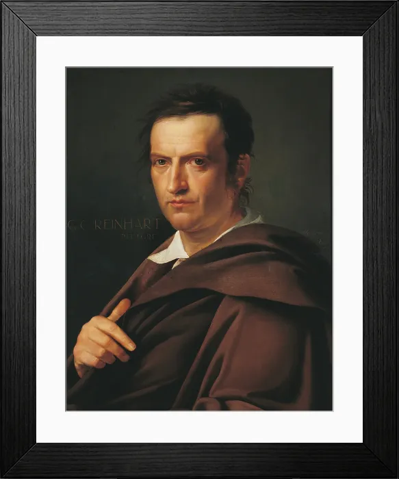 Framed Print : Portrait of Johann Christian Reinhart, by Jos de Madrazo, 1812, 19th Century, oil on canvas - Italy, Lazio, Rome, Gallery of the National Accademy of Saint Lucas Framed Print : Portrait of Johann Christian Reinhart, by Jos de Madrazo, 1812, 19th Century, oil on canvas - Italy, Lazio, Rome, Gallery of the National Accademy of Saint Lucas