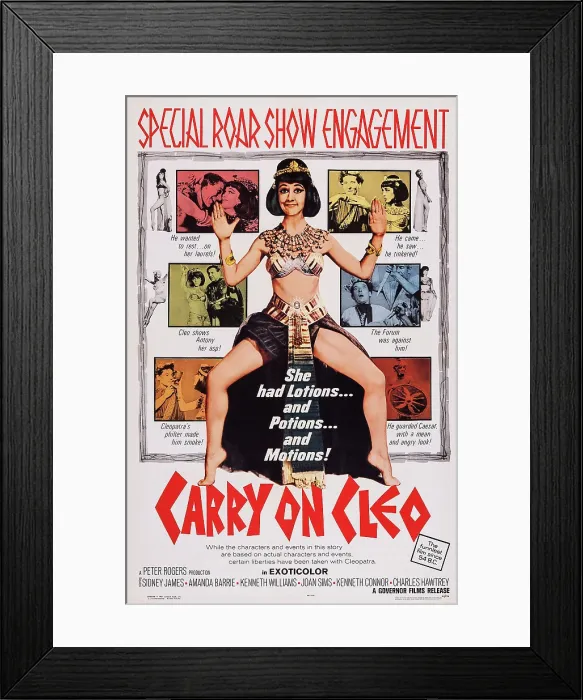 Framed Print : CARRY ON CLEO, US poster art, center: Amanda Barrie, 1964