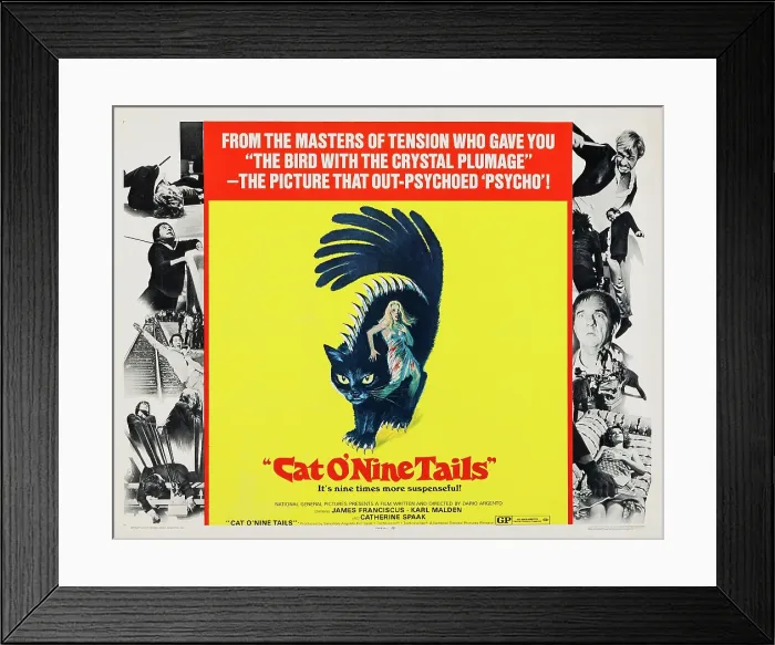 Framed Print : CAT O NINE TAILS, (aka IL GATTO A NOVE CODE), US poster art, Karl Malden, (second from top right), 1971