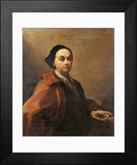 Framed Print : Self portrait, by Giuseppe Maria Crespi know as Spagnuolo (or Spagnolo), 1720 about, 18th Century, oil on canvas, cm 95, 5 x 80, 5 - Italy, Emilia Romagna, Bologna
