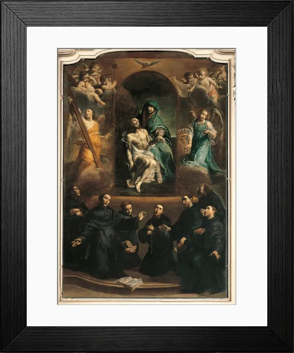 Framed Print : Pity and Saints, by Giuseppe Maria Crespi also known as Spagnuolo or Spagnolo, 1730, XVIII Century, oil on canvas - Italy, Emilia Romagna, Guastalla