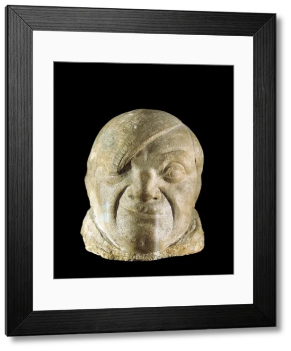 Framed Print : GARGALLO, Pablo (1881-1934). Pablo Picasso. 1913. Artistic avant-gardes. Sculpture on rock. SPAIN. Barcelona. National Art Museum of Catalonia