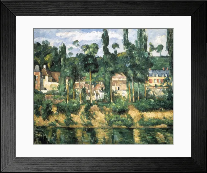 Framed Print : CEZANNE, Paul (1839-1906). Chateau de Medan. 1879-1881. Impressionism. Oil on canvas. UNITED KINGDOM. SCOTLAND. Glasgow. The Hunterian Museum and Art Gallery