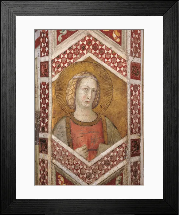 Framed Print : Friezes, by Pietro Lorenzetti, 1310 - 1320, 14th Century, fresco, - Italy, Umbria, Perugia, Assisi, Papal Basilica of San Francesco. Detail