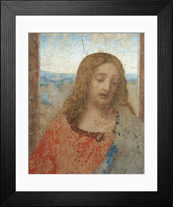 Framed Print : The Last Supper, by Leonardo da Vinci, 1495 - 1497 about, 15th Century, tempera and oil on two layers of plaster, cm 460 x 880 - Italy, Lombardy, Milan