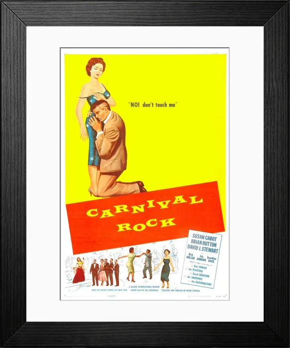 Framed Print : CARNIVAL ROCK, US poster, Susan Cabot, Brian Hutton, 1957
