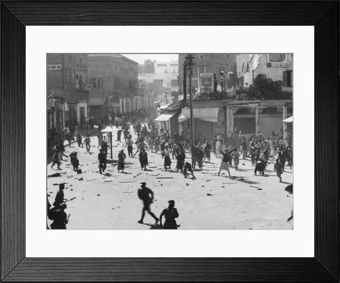 Framed Print : Riot at Jerusalem's Jaffa Gate, October 1933 Framed Print : Riot at Jerusalem's Jaffa Gate, October 1933