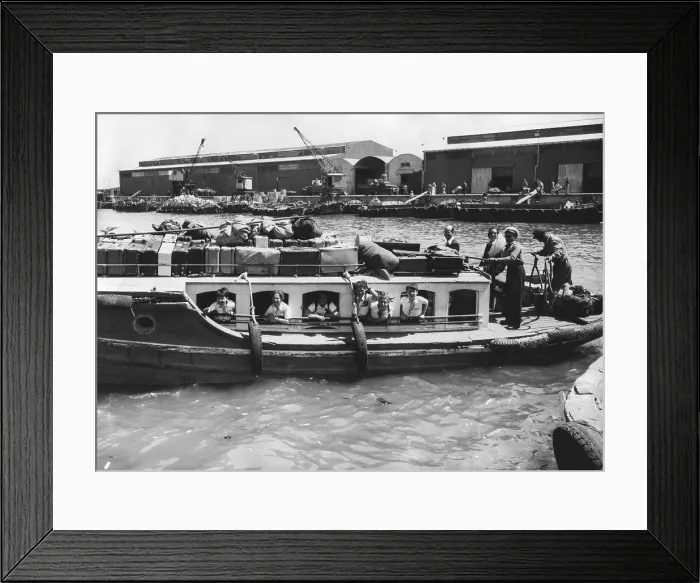 Framed Print : Boatload of Jewish children arriving in Tel Aviv on April 12, 1946