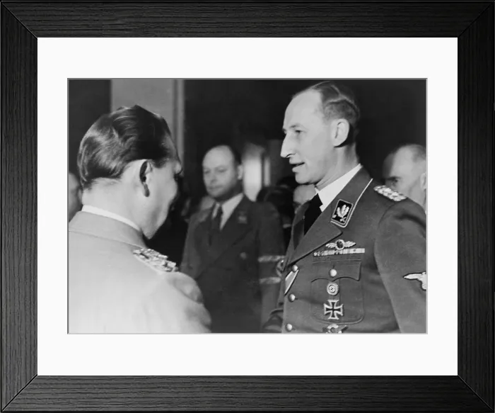 Framed Print : Reinhard Heydrich speaking with Hermann Goering at Goering's birthday celebration, Jan. 12, 1942