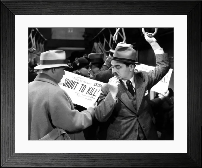 Framed Print : THE WHOLE TOWN'S TALKING, (aka PASSPORT TO FAME), Edward G. Robinson, 1935