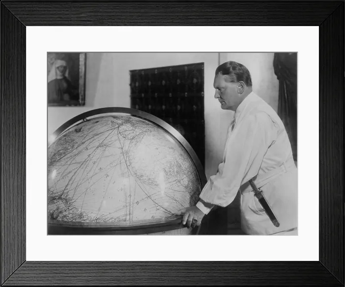 Framed Print : Hermann Goering, leaning toward a large globe in 1939. He was at the peak of his power and influence in the Nazi regime of Adolf Hitler. (BSLOC_2014_8_152) Framed Print : Hermann Goering, leaning toward a large globe in 1939. He was at the peak of his power and influence in the Nazi regime of Adolf Hitler. (BSLOC_2014_8_152)