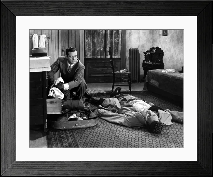 Framed Print : WHERE THE SIDEWALK ENDS, Dana Andrews, Craig Stevens, 1950. TM and Copyright 20th Century Fox Film Corp. All rights reserved. Courtesy: Everett Collection
