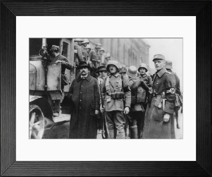Framed Print : Hitler's Beer Hall Putsch. Nazi Storm Troopers with captured Marxist city councilmen. (BSLOC_2014_7_1) Framed Print : Hitler's Beer Hall Putsch. Nazi Storm Troopers with captured Marxist city councilmen. (BSLOC_2014_7_1)