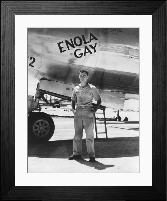 Framed Print : Colonel Paul Tibbets, pilot Of B-29 Superfortress, named Enola Gay, after his mother Framed Print : Colonel Paul Tibbets, pilot Of B-29 Superfortress, named Enola Gay, after his mother