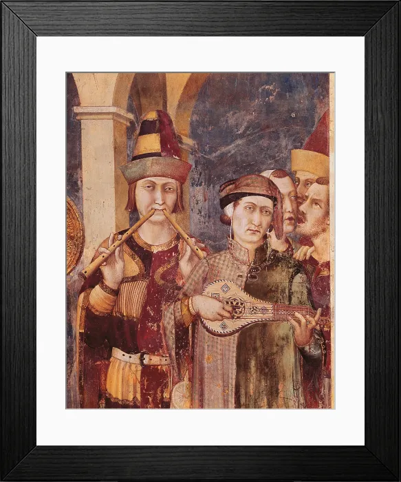 Framed Print : St Martin of Tours Receives the Investiture as Knight by Emperor Julian, by Simone Martini, 1315 - 1316 about, 14th Century, fresco, cm 265 x 200 - Italy, Umbria, Perugia, Assisi Framed Print : St Martin of Tours Receives the Investiture as Knight by Emperor Julian, by Simone Martini, 1315 - 1316 about, 14th Century, fresco, cm 265 x 200 - Italy, Umbria, Perugia, Assisi