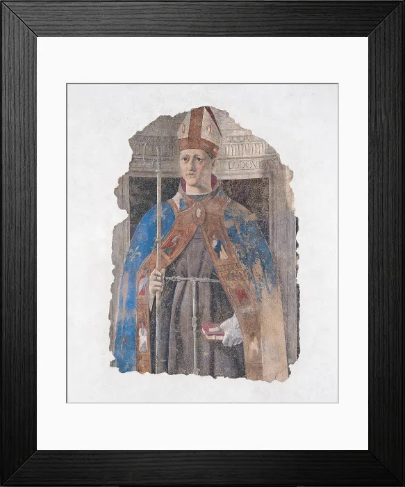 Framed Print : Louis of Toulouse, by Pietro di Benedetto of Franceschi also known as Piero della Francesca, 1460, 15th Century, fresco - Italy, Tuscany, Sansepolcro, Civic Collection