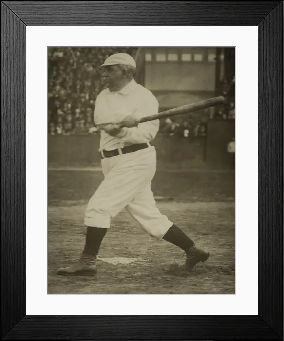 Framed Print : Al Spaulding, at bat around 1910. Known today for Spalding brand sports equipment, he also played major league baseball between 1871 and 1878 (BSLOC_2018_3_99)
