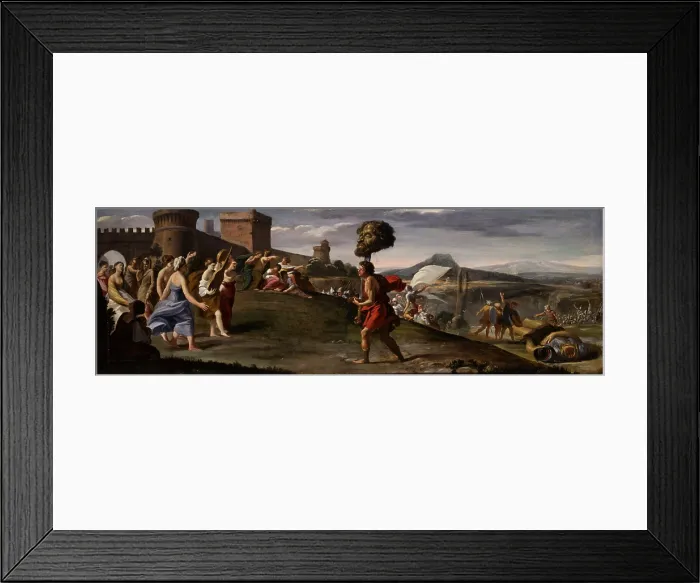 Framed Print : The Triumph of David (Il trionfo di Davide), by Giovanni Lanfranco, first half of the 17th Century, oil on canvas - Private collection. Whole artwork view Framed Print : The Triumph of David (Il trionfo di Davide), by Giovanni Lanfranco, first half of the 17th Century, oil on canvas - Private collection. Whole artwork view