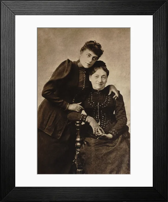 Framed Print : Actress Louisa Lane Drew poses with her daughter Georgie Drew Barrymore, c. 1890