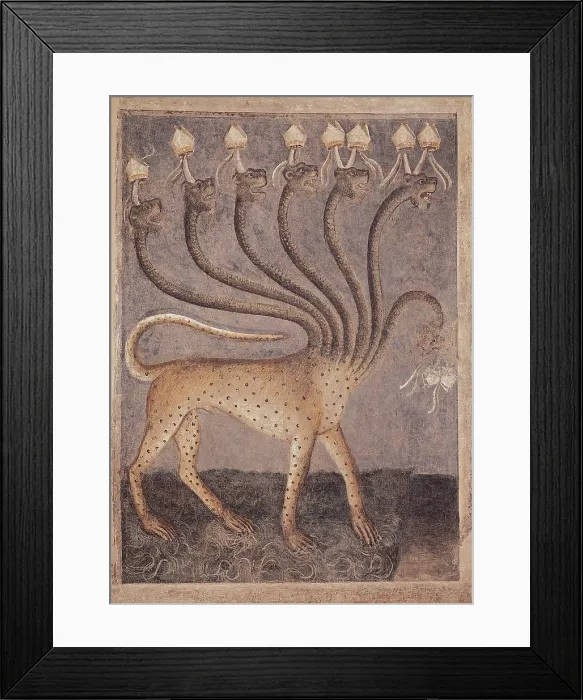 Framed Print : Apocalypse, by Giusto Padovano Giusto de Menabuoi, 1370 - 1370 about, 14th Century, detached fresco, - Italy, Veneto, Padua, Duomo, baptistery. All