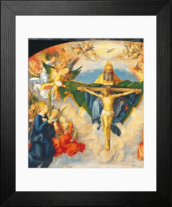 Framed Print : The Adoration of the Holy Trinity (The Landauer Altarpiece), by Albrecht Drer, 1511, 16th Century, oil on poplar panel, cm 135 x 123, 4 - Austria, Wien, Kunsthistorisches Museum