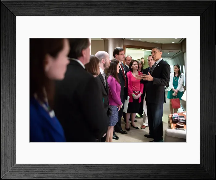 Framed Print : President Barack Obama talks with family members of victims of the Sandy Hook shootings