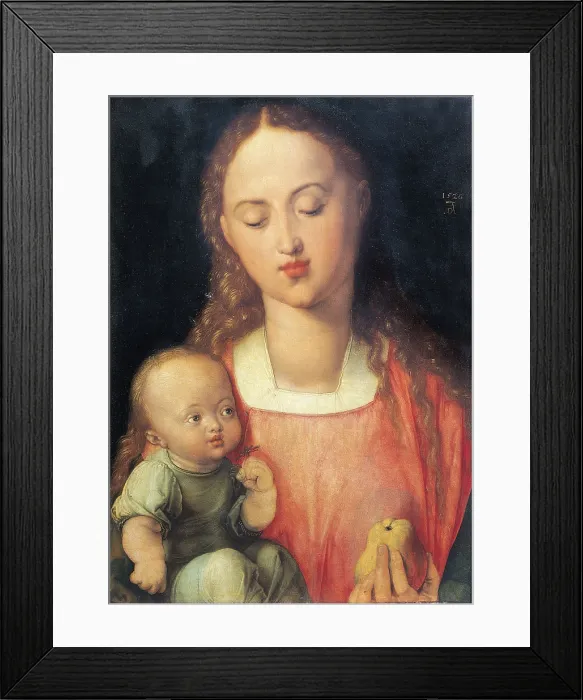 Framed Print : Madonna and Child with the Pear, by Albrecht Drer, 1526, 16th Century, oil on panel, cm 43 x 32 - Italy, Tuscany, Florence, Uffizi Gallery. All Framed Print : Madonna and Child with the Pear, by Albrecht Drer, 1526, 16th Century, oil on panel, cm 43 x 32 - Italy, Tuscany, Florence, Uffizi Gallery. All