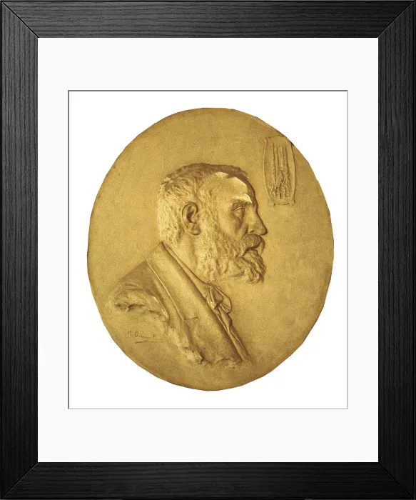 Framed Print : GAUDI i CORNET, Antoni (1852-1926). Portrait of the early 20th c. Work by DOMINGO PEREZ, M. (19th-20th century). Relief. SPAIN. Barcelona. GUell Palace